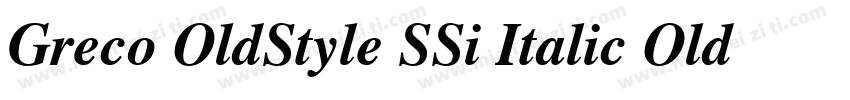 Greco OldStyle SSi Italic Old Style Figures字体转换